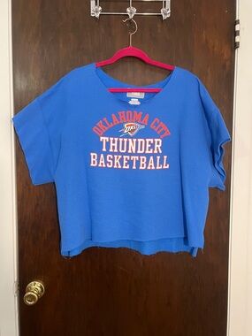 Handmade cropped OKC Thunder sweatshirt